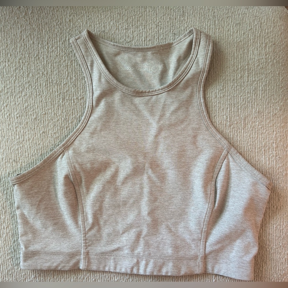 Outdoor Voices Athena Crop Top, Oatmeal